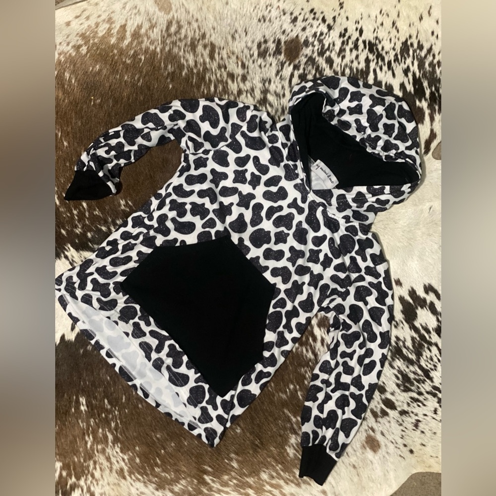 Youth size 6 cow print hoodie